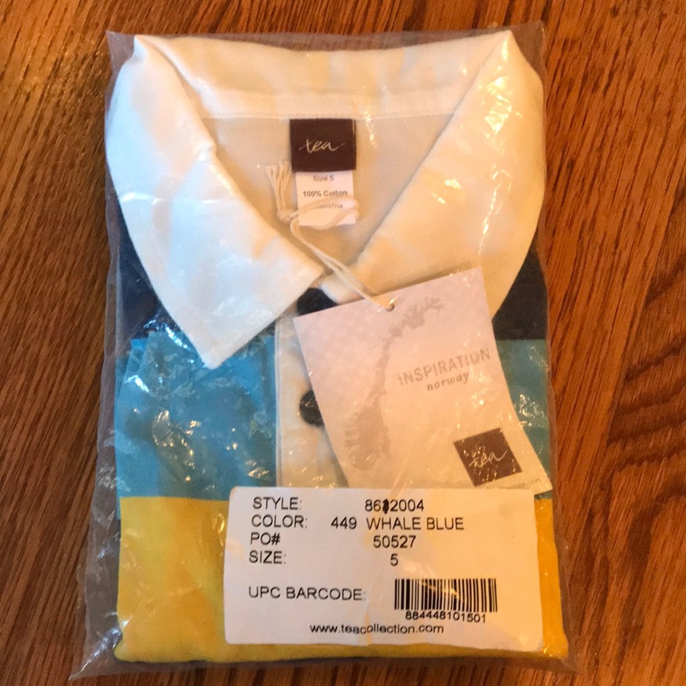 Tea Collection striped rugby striped shirt Size 5